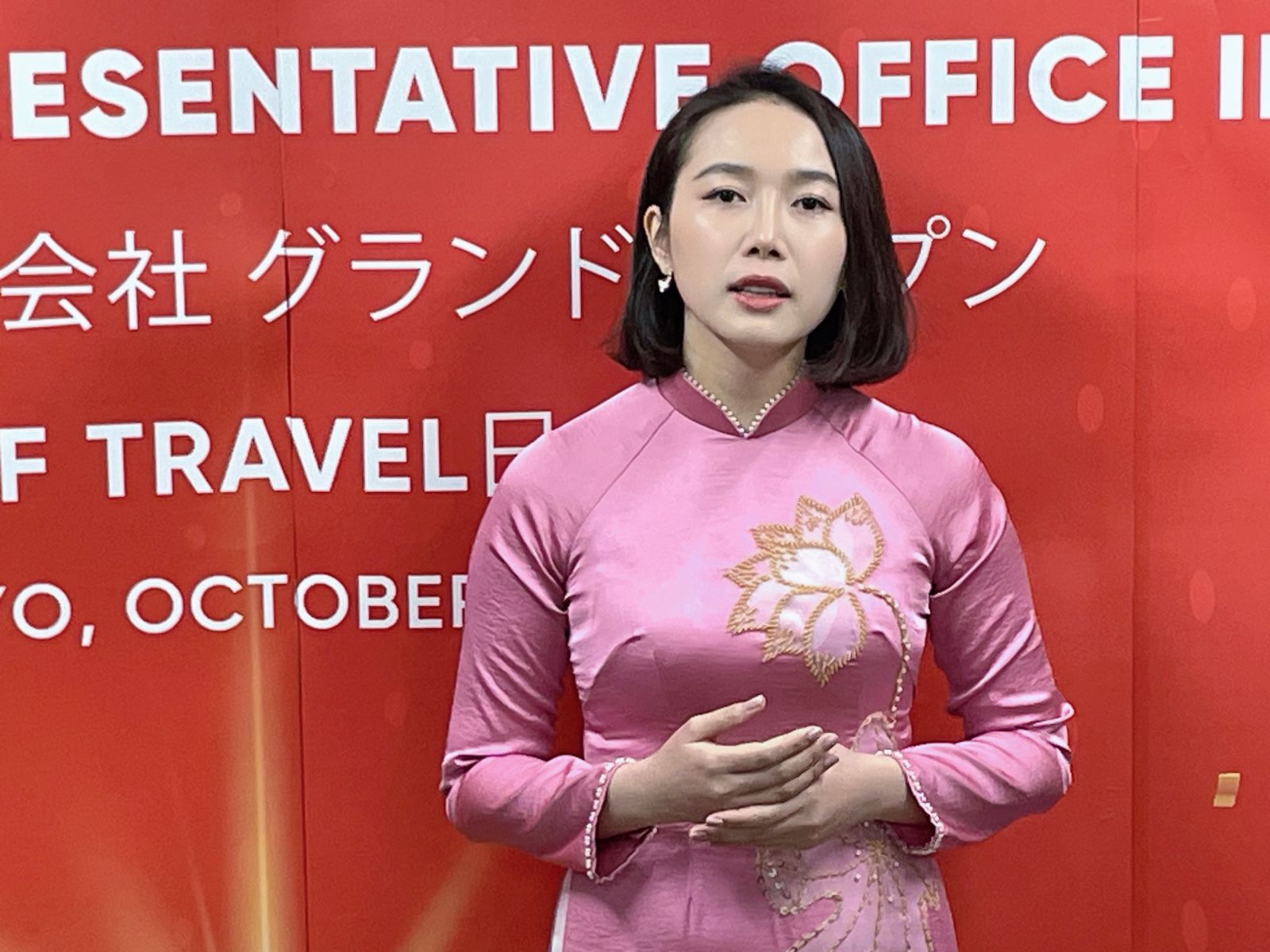 Tổng Giám đốc VGolf Travel phát biểu tại sự kiện khai trương văn phòng đại diện tại Nhật Bản