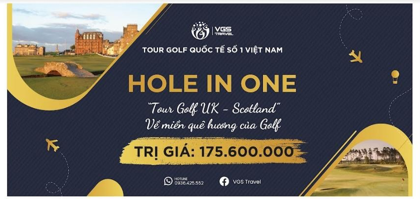 VGolf Travel tài trợ HIO Tour golf UK trị giá 175 triệu
